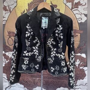 Stellar Paparazzi by Biz Embroidered and rhinestone speckled Black Jacket.